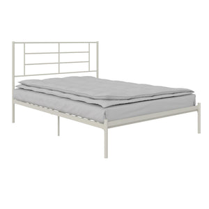 RealRooms Praxis Metal Bed - White - Queen