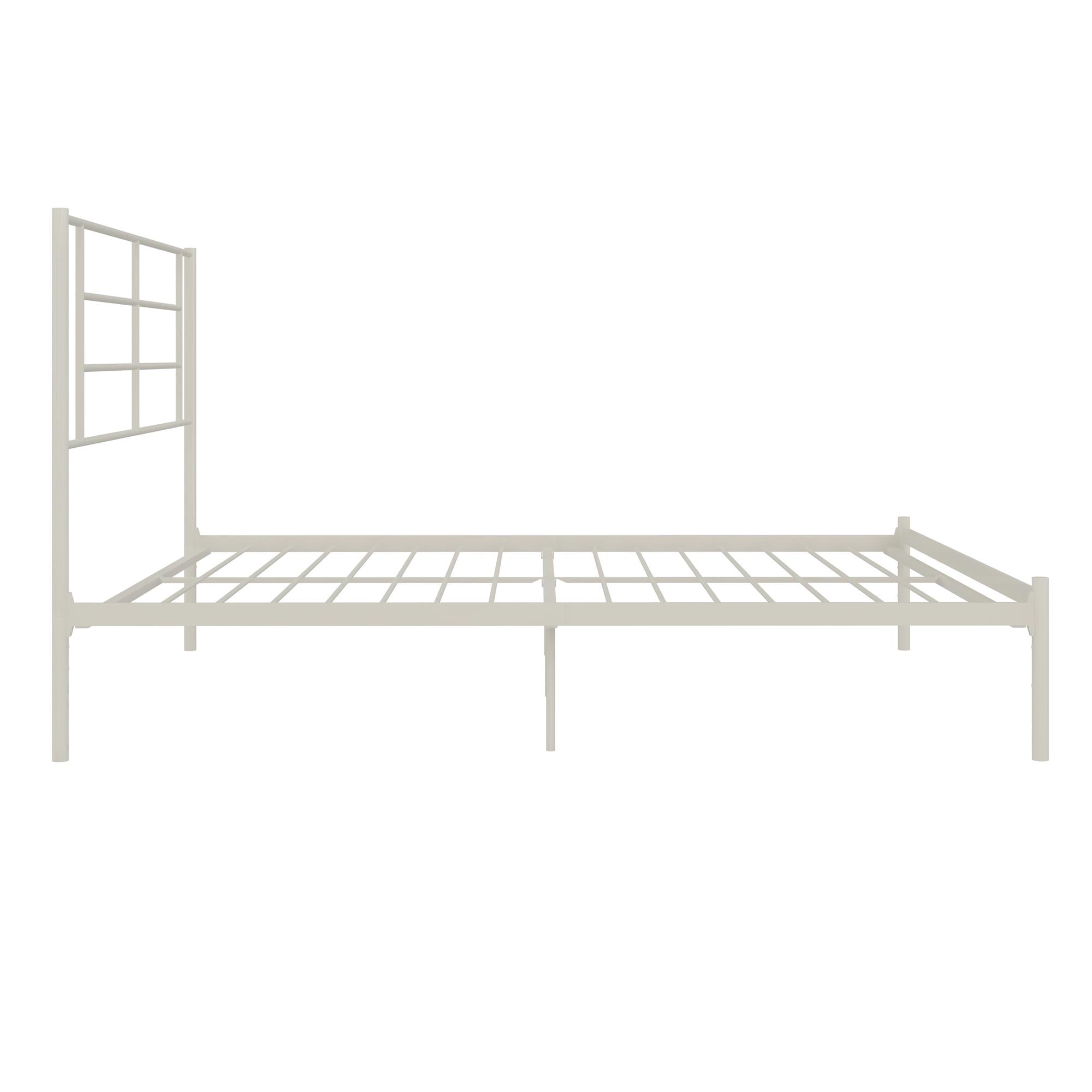 RealRooms Praxis Metal Bed - White - Queen