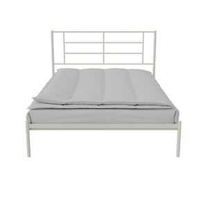 RealRooms Praxis Metal Bed - White - Queen