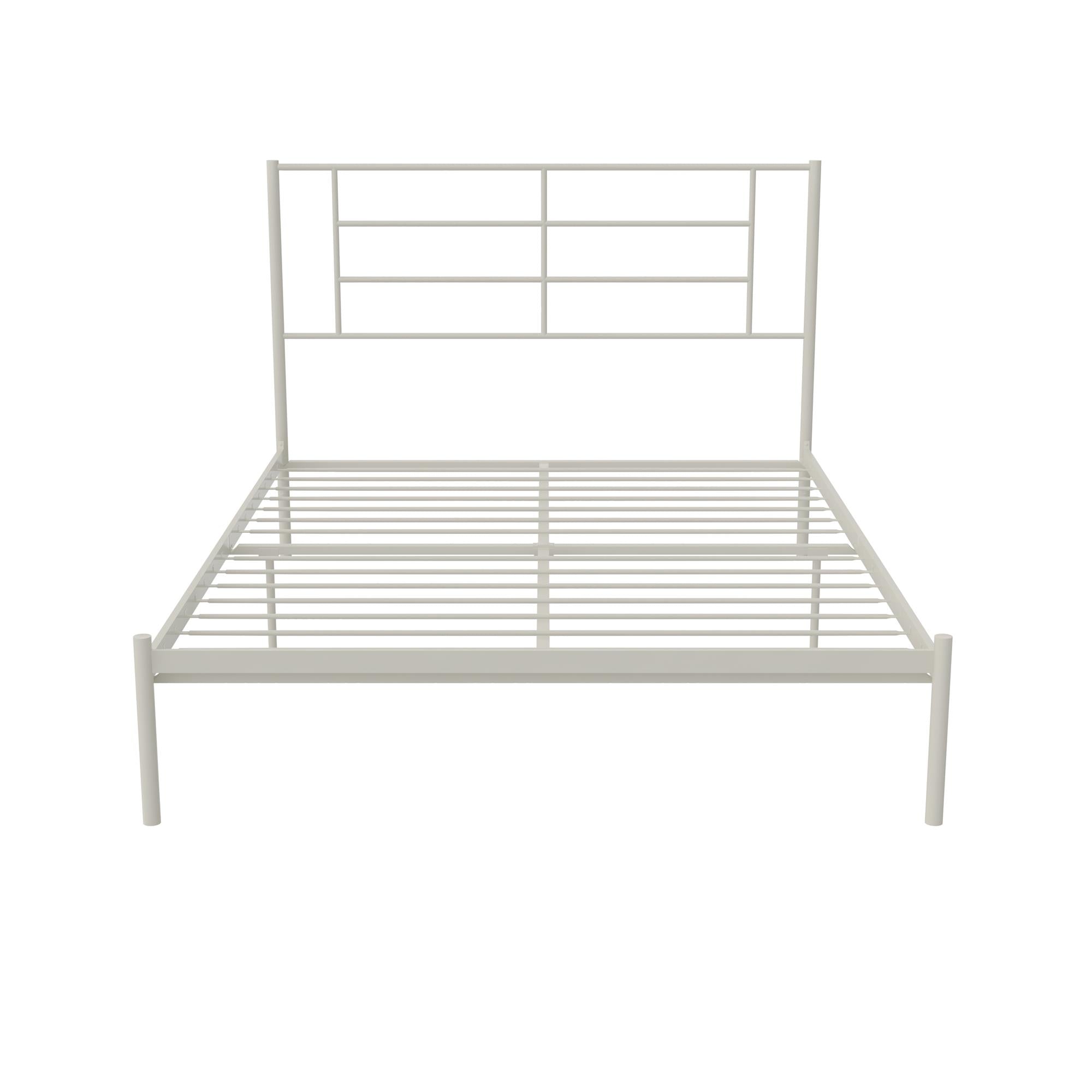 RealRooms Praxis Metal Bed - White - Queen