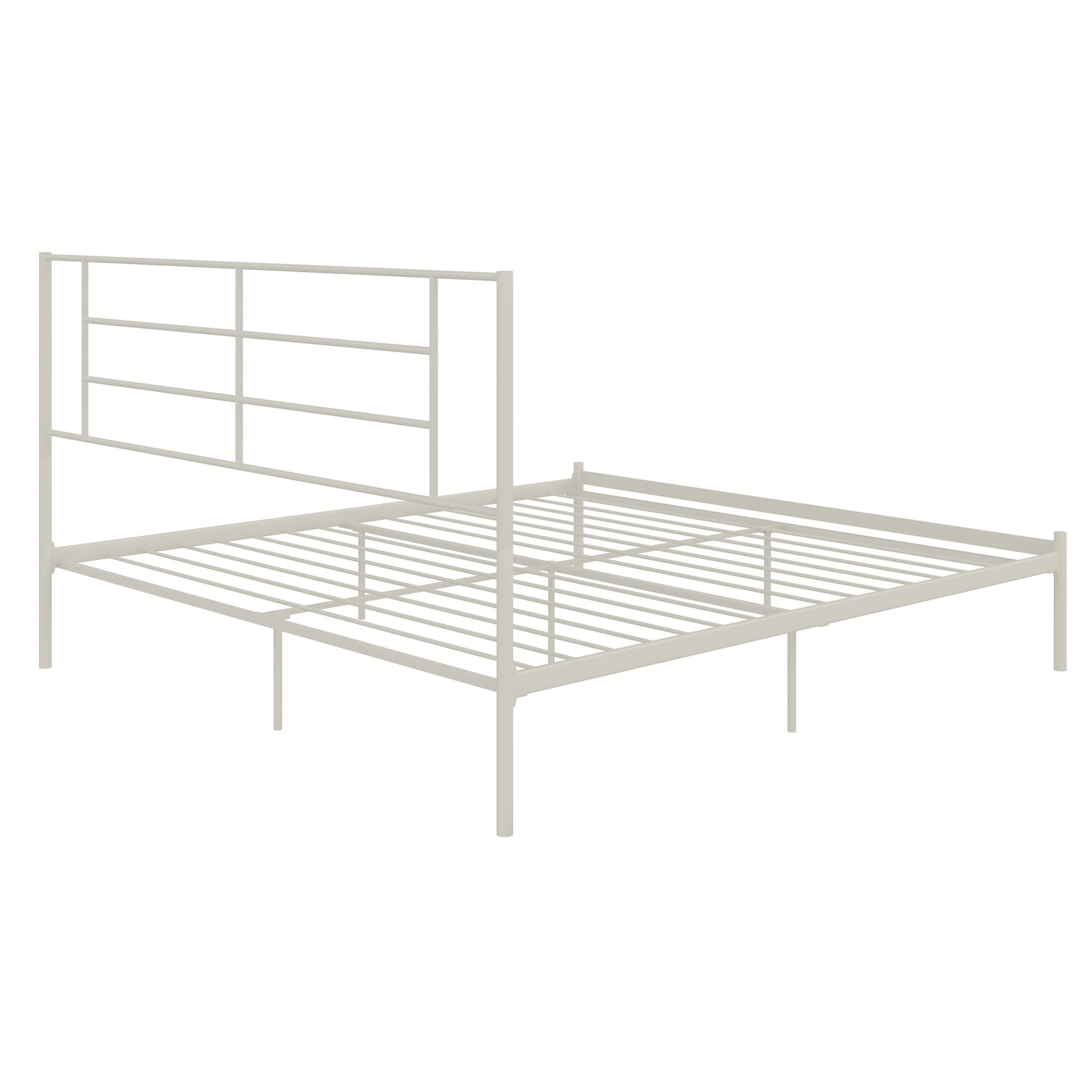 RealRooms Praxis Metal Bed - White - King