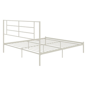 RealRooms Praxis Metal Bed - White - King