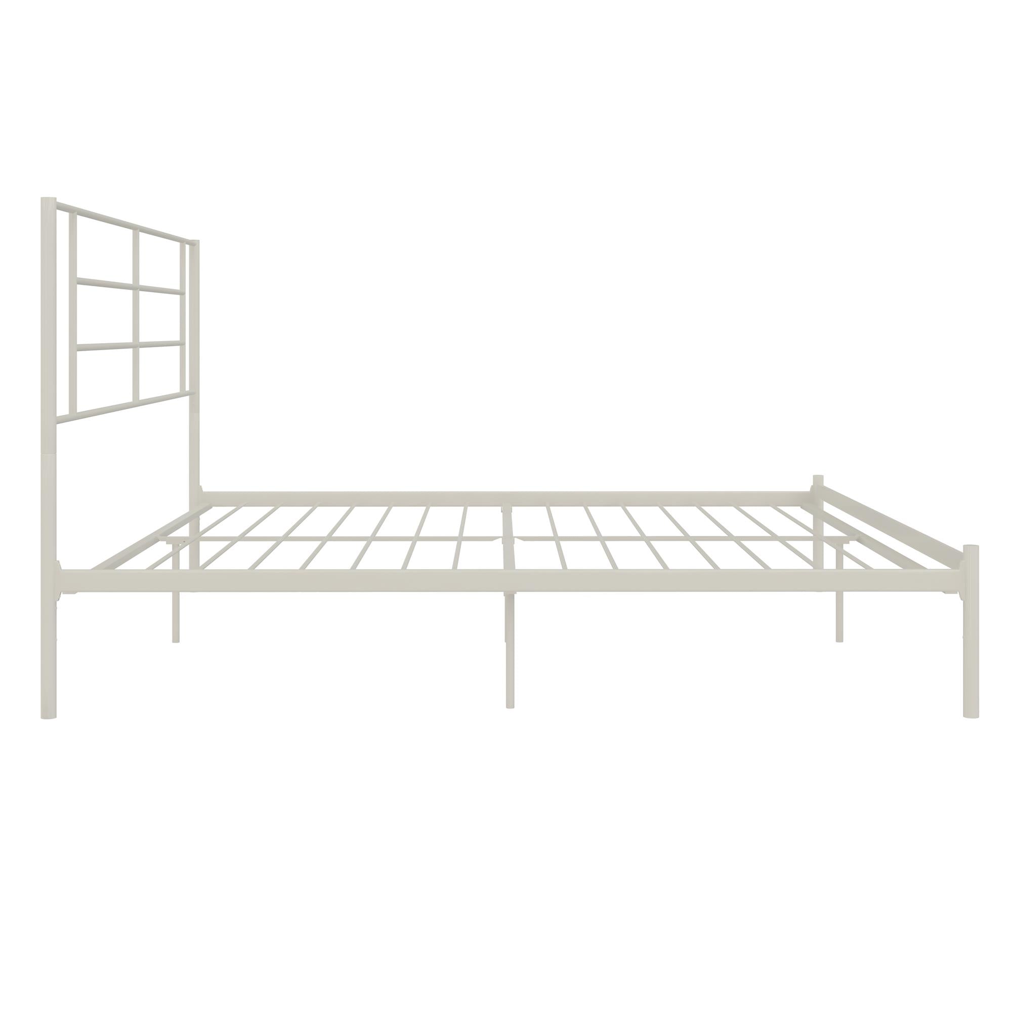 RealRooms Praxis Metal Bed - White - King