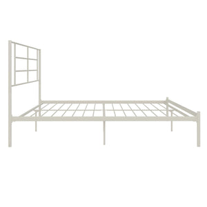 RealRooms Praxis Metal Bed - White - King