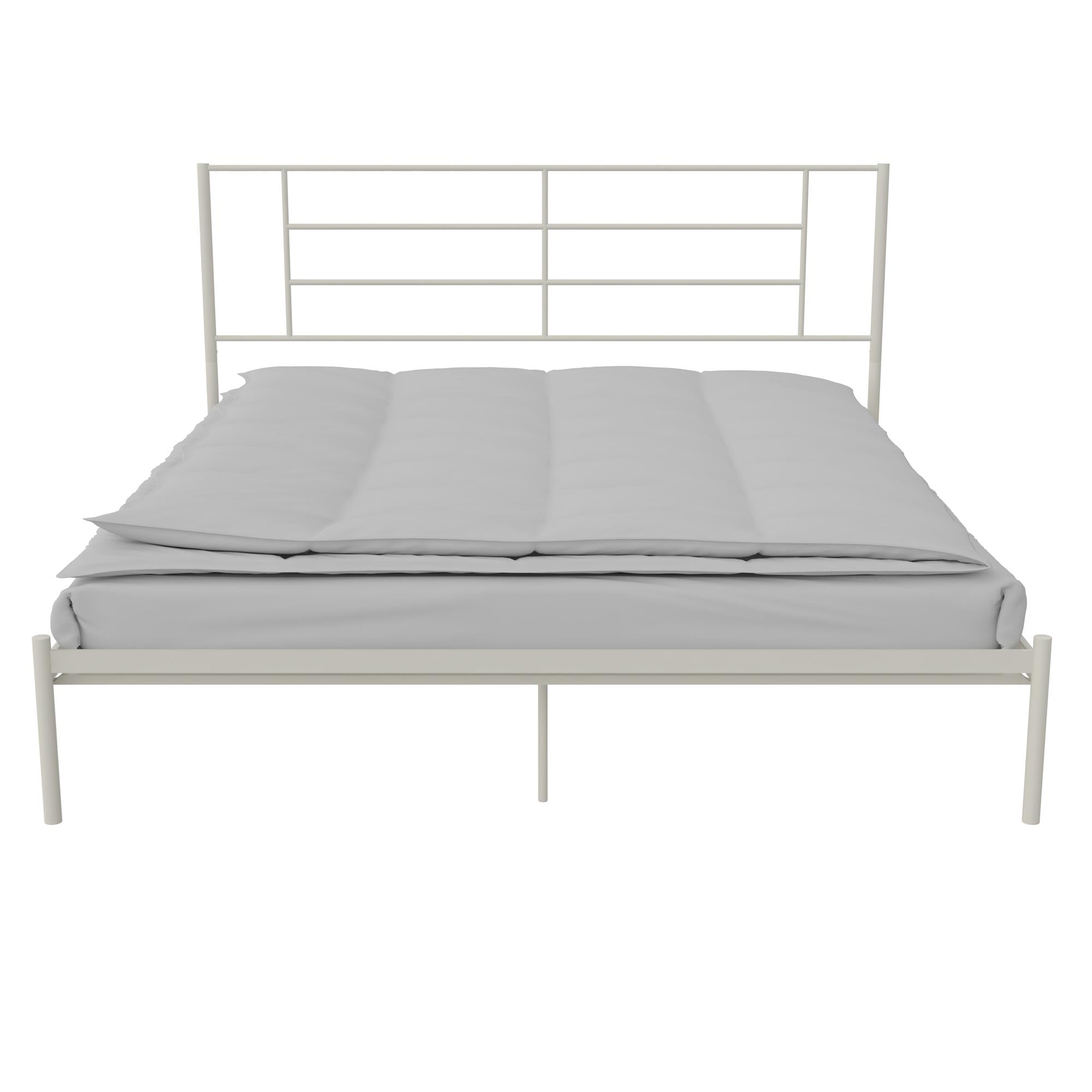 RealRooms Praxis Metal Bed - White - King