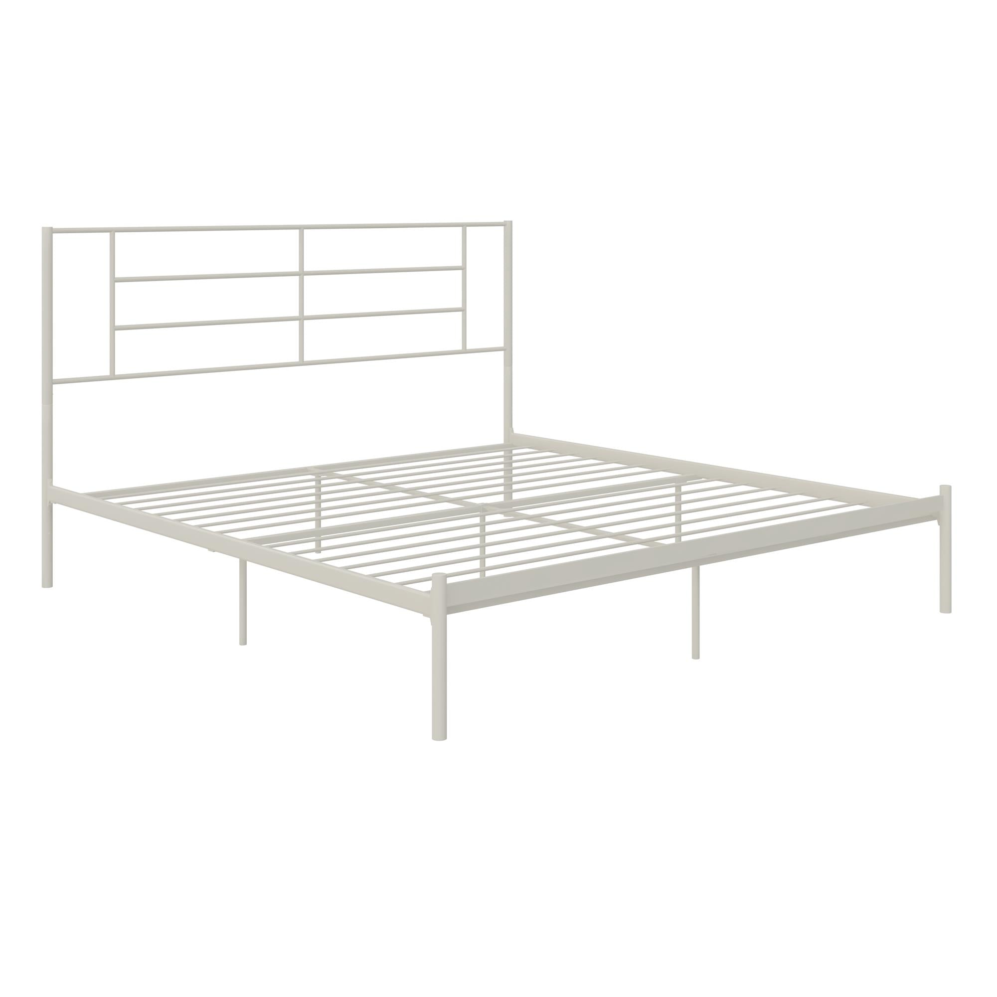 RealRooms Praxis Metal Bed - White - King