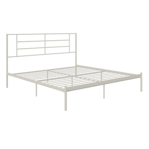 RealRooms Praxis Metal Bed - White - King