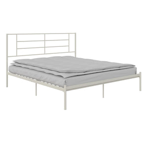 RealRooms Praxis Metal Bed - White - King