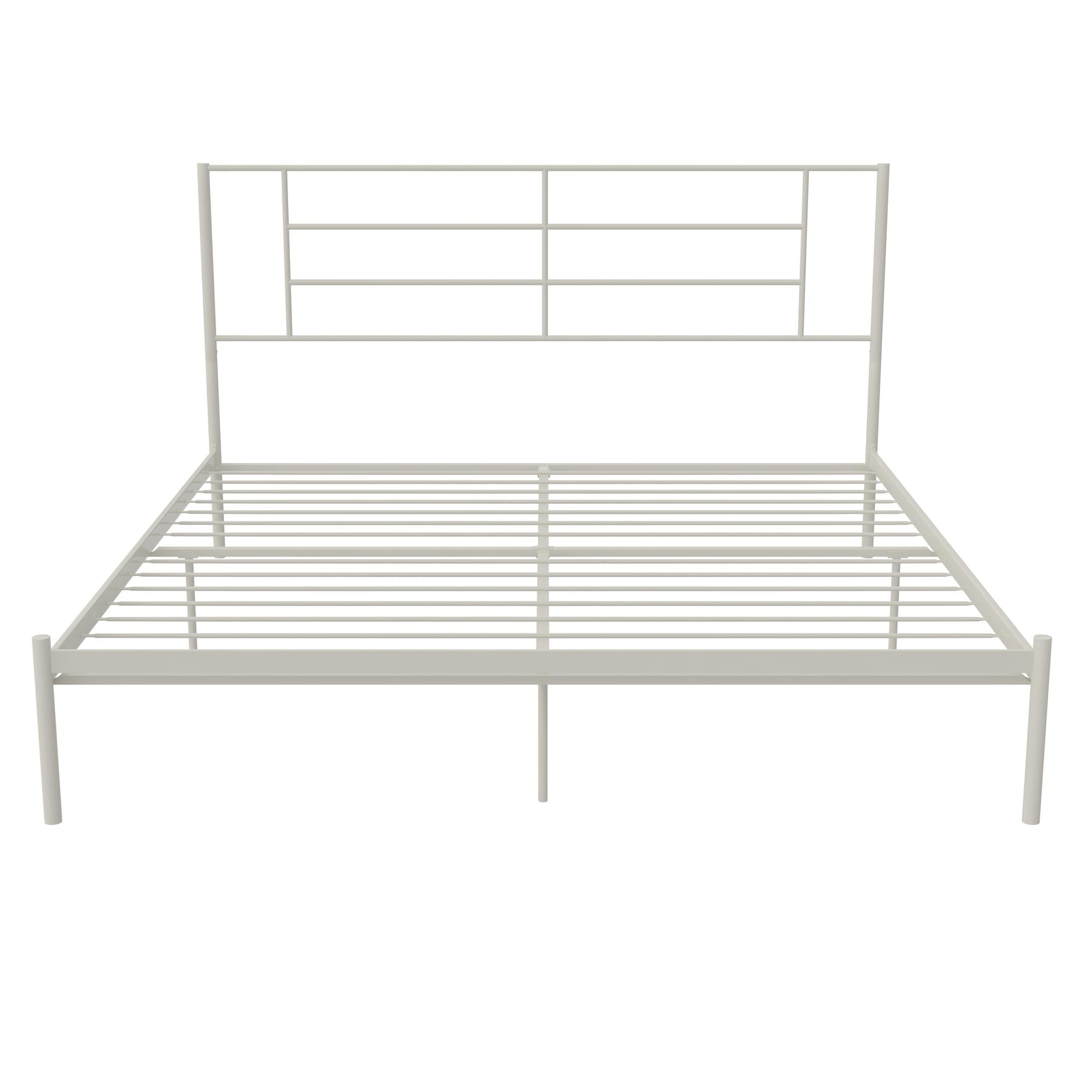 RealRooms Praxis Metal Bed - White - King