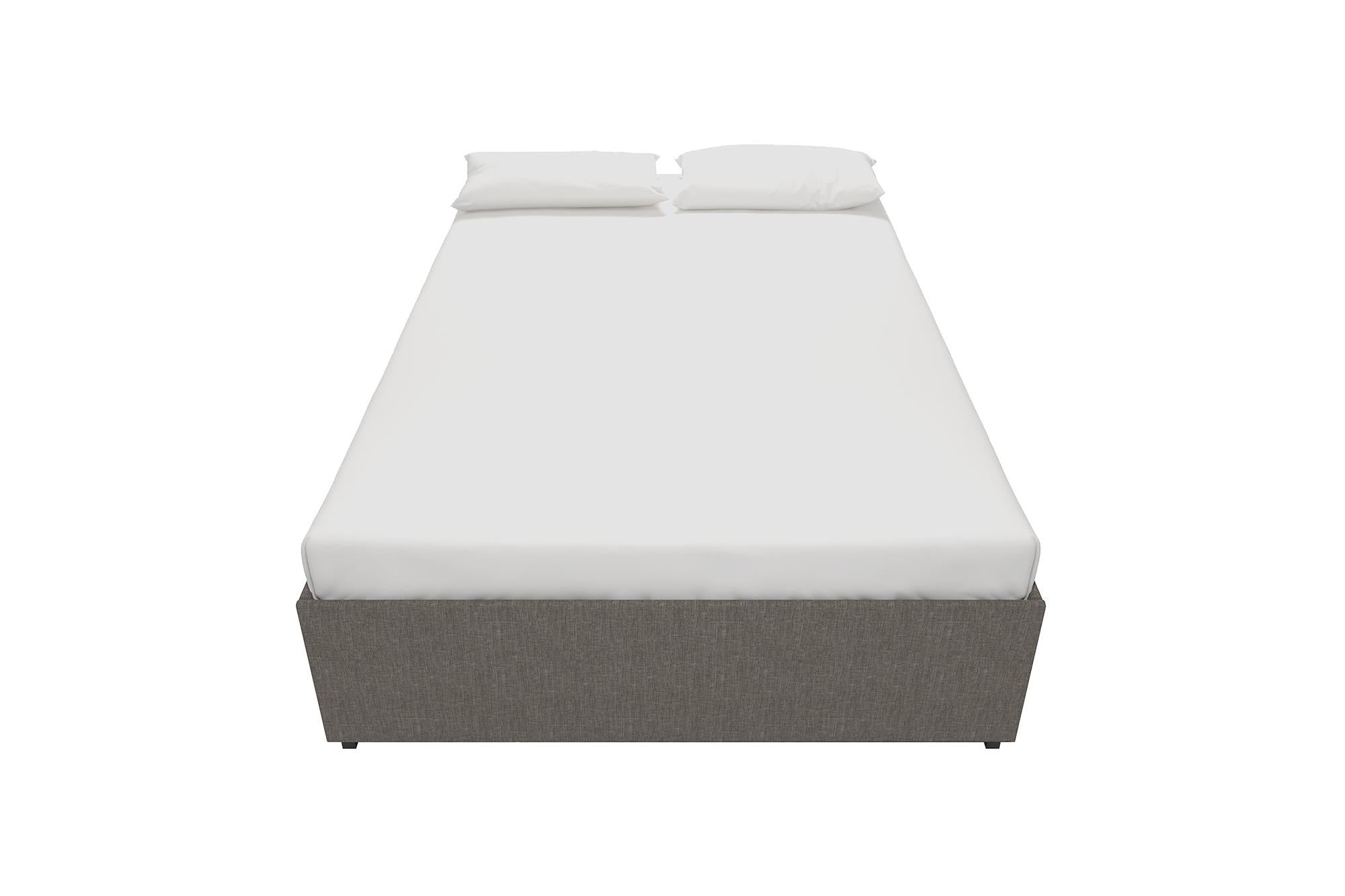 DHP Maven Platform Bed with Storage, Full, Gray Linen - Grey Linen - Full