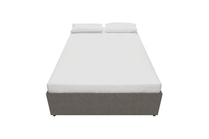 DHP Maven Platform Bed with Storage, Full, Gray Linen - Grey Linen - Full