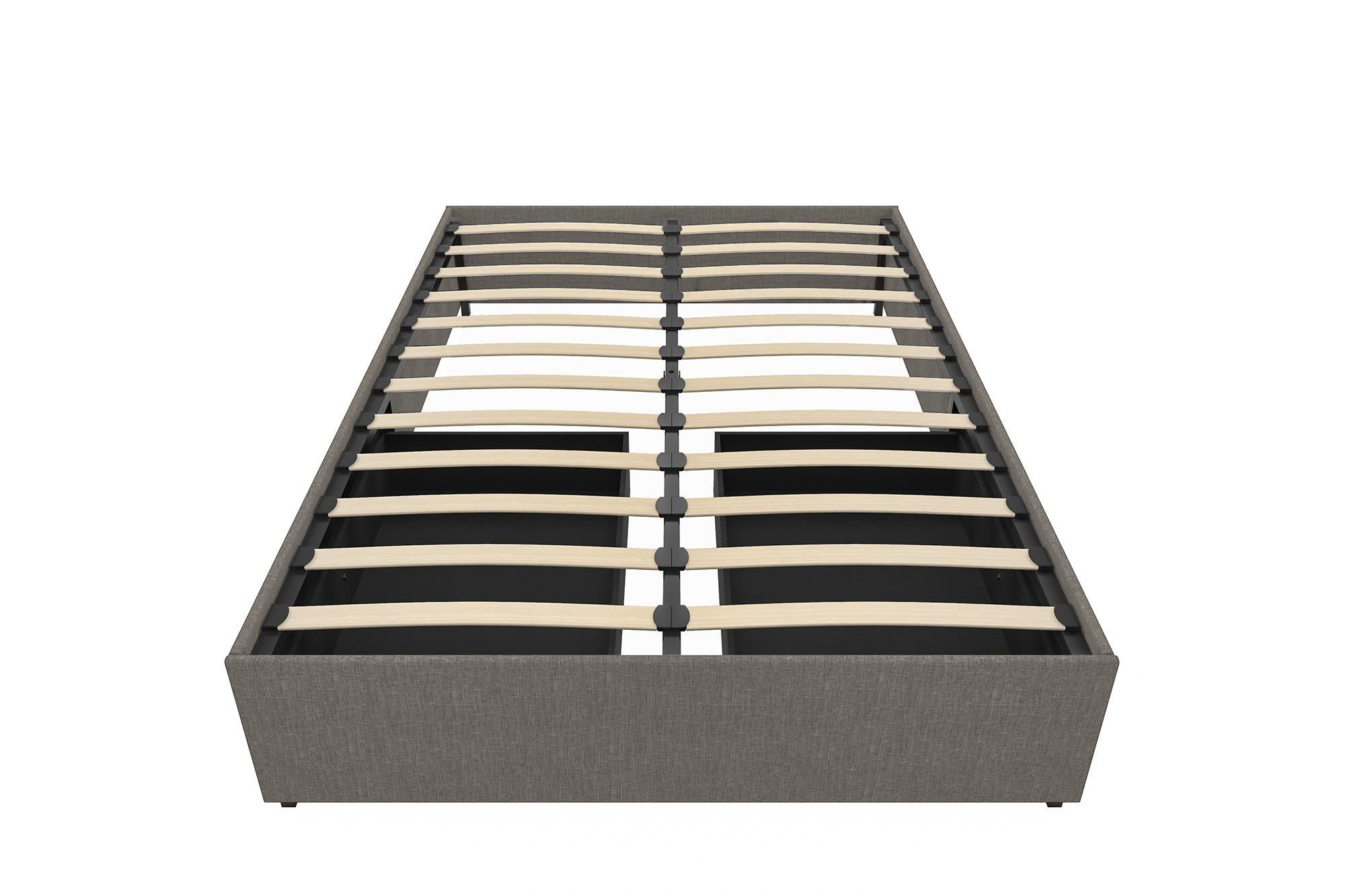 DHP Maven Bed Frame with Storage - Grey Linen - Full