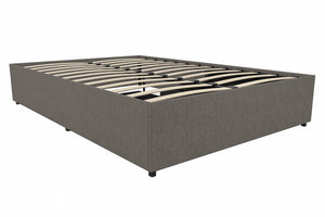 DHP Maven Bed Frame with Storage - Grey Linen - Queen