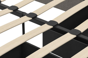 DHP Maven Bed Frame with Storage - Grey Linen - Queen
