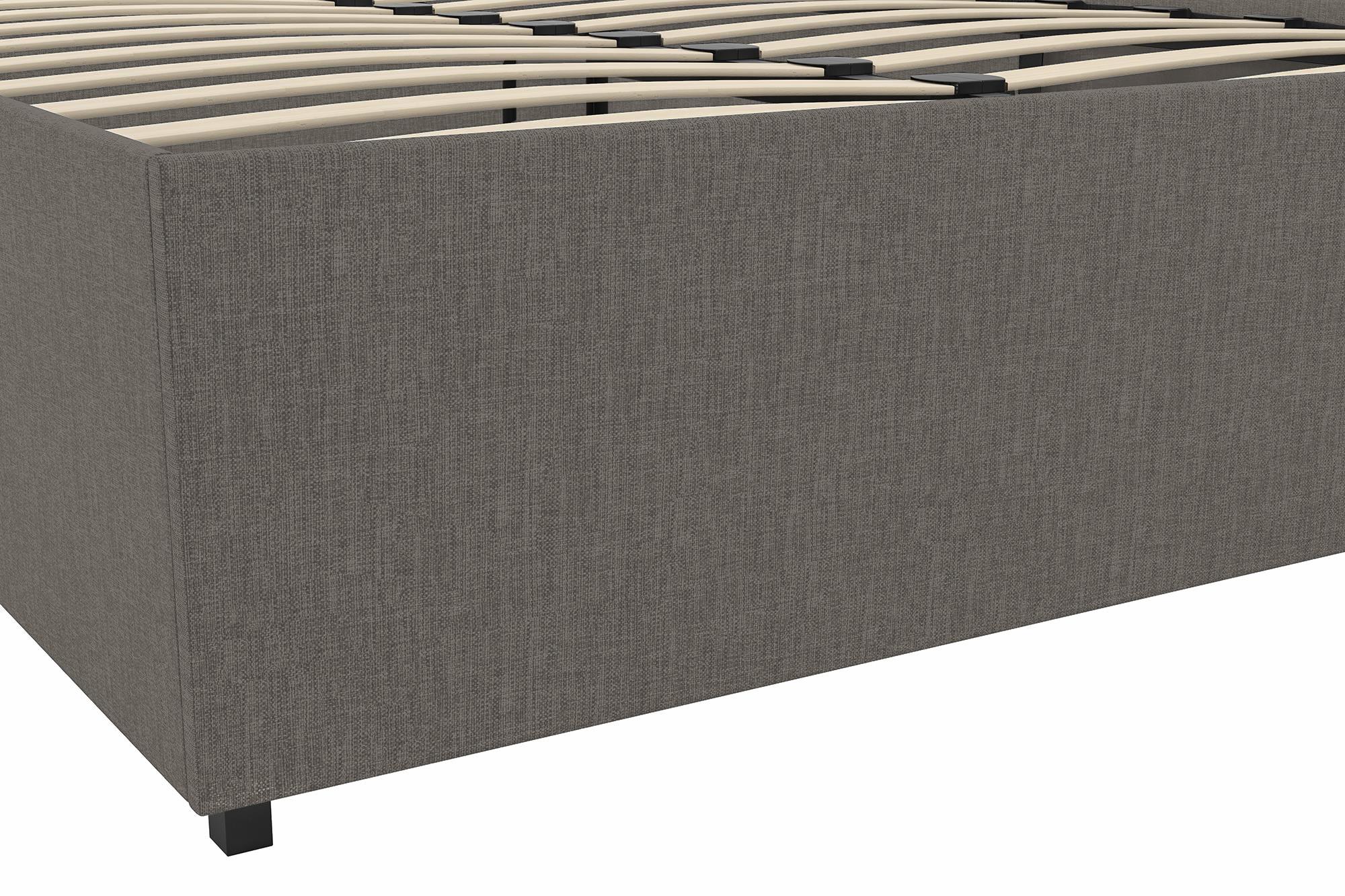DHP Maven Bed Frame with Storage - Grey Linen - Queen