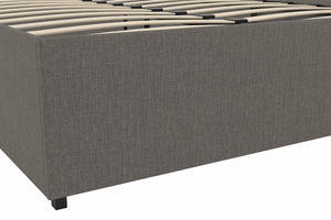 DHP Maven Bed Frame with Storage - Grey Linen - Queen