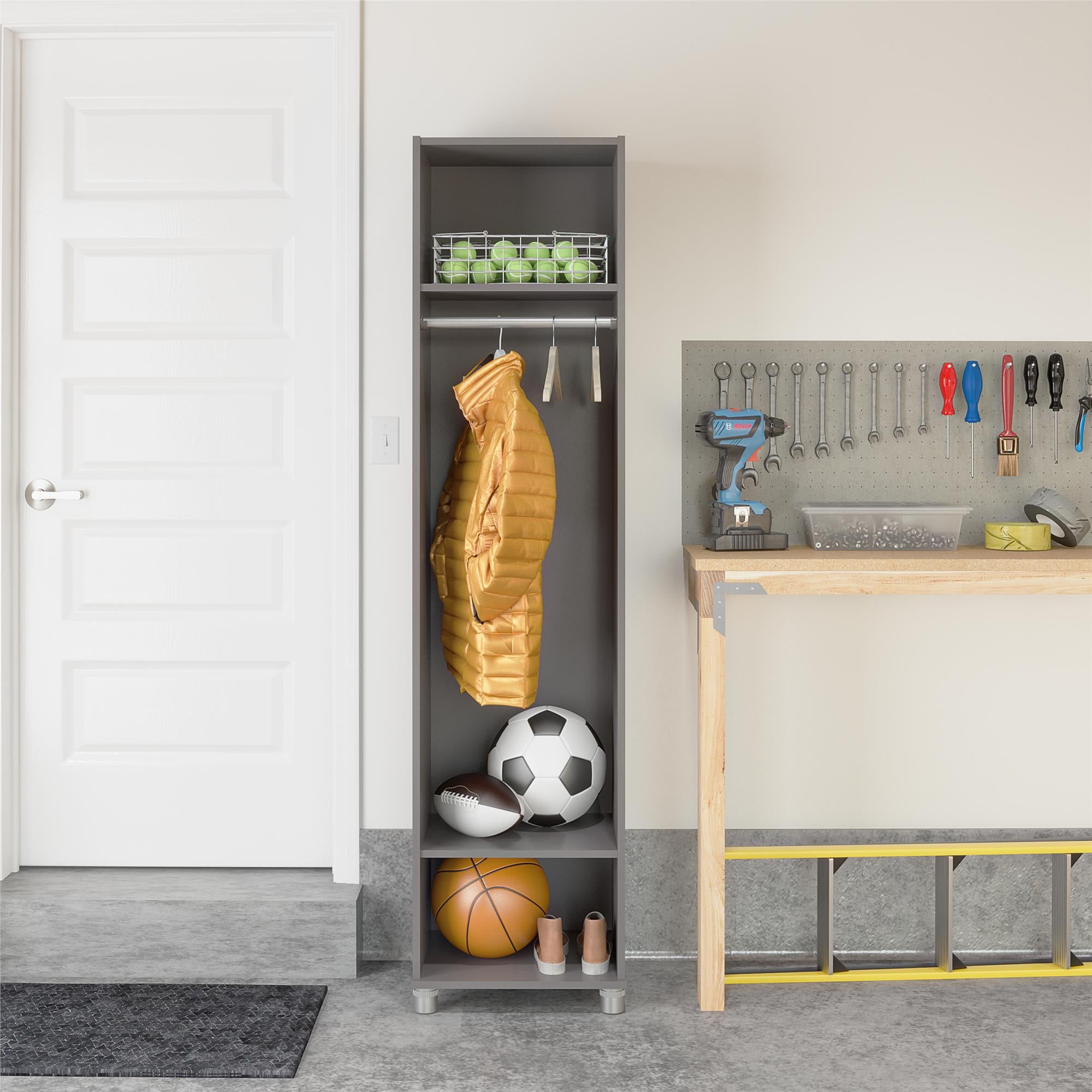 Systembuild Evolution Camberly 18" Wide Mudroom Cabinet - Graphite Grey