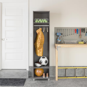 Systembuild Evolution Camberly 18" Wide Mudroom Cabinet - Graphite Grey