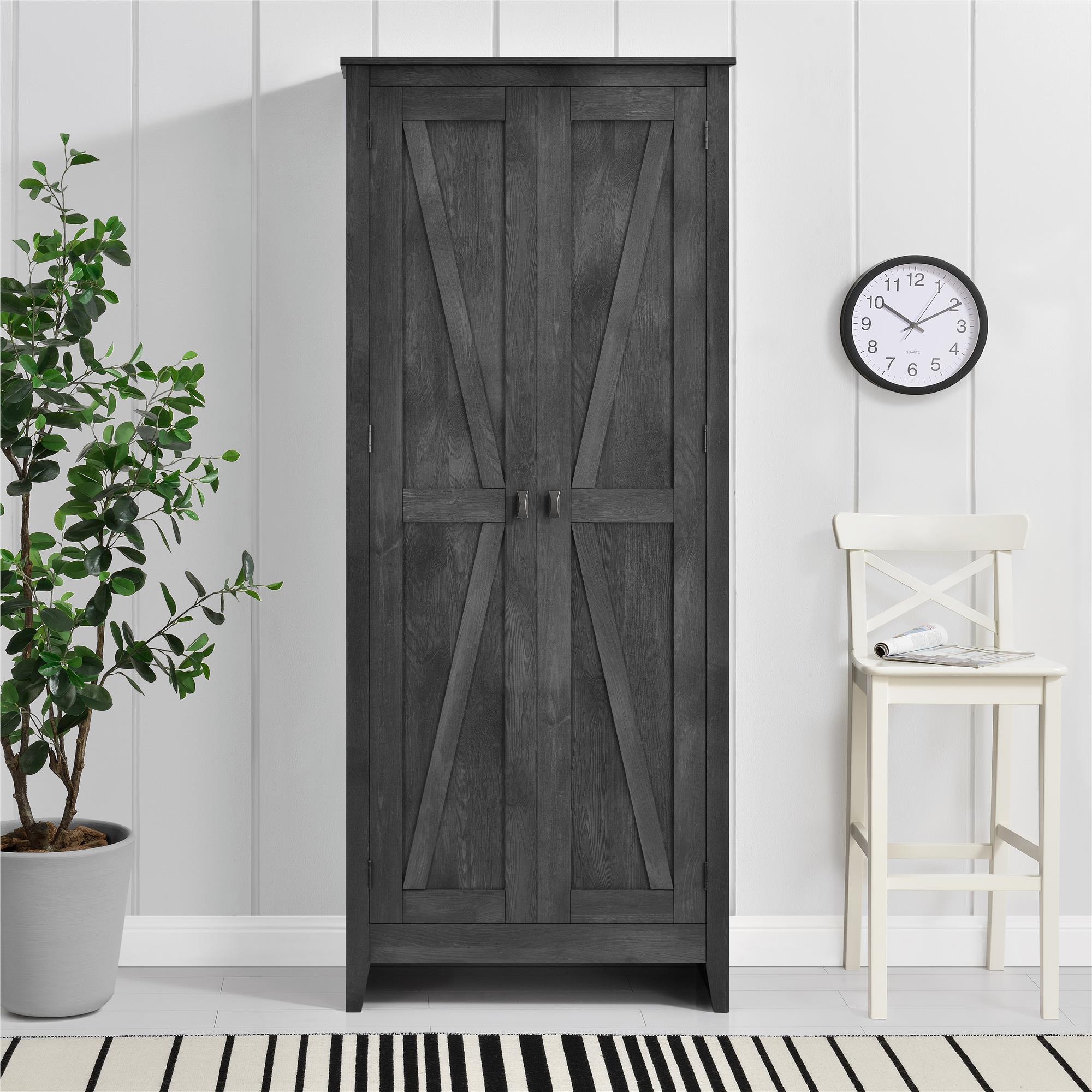 Systembuild Evolution Farmington 31.5" Wide Storage Cabinet - Rustic Gray
