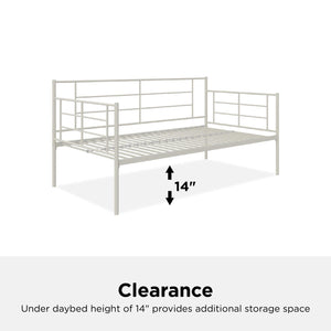 RealRooms Praxis Metal Daybed - White - Twin