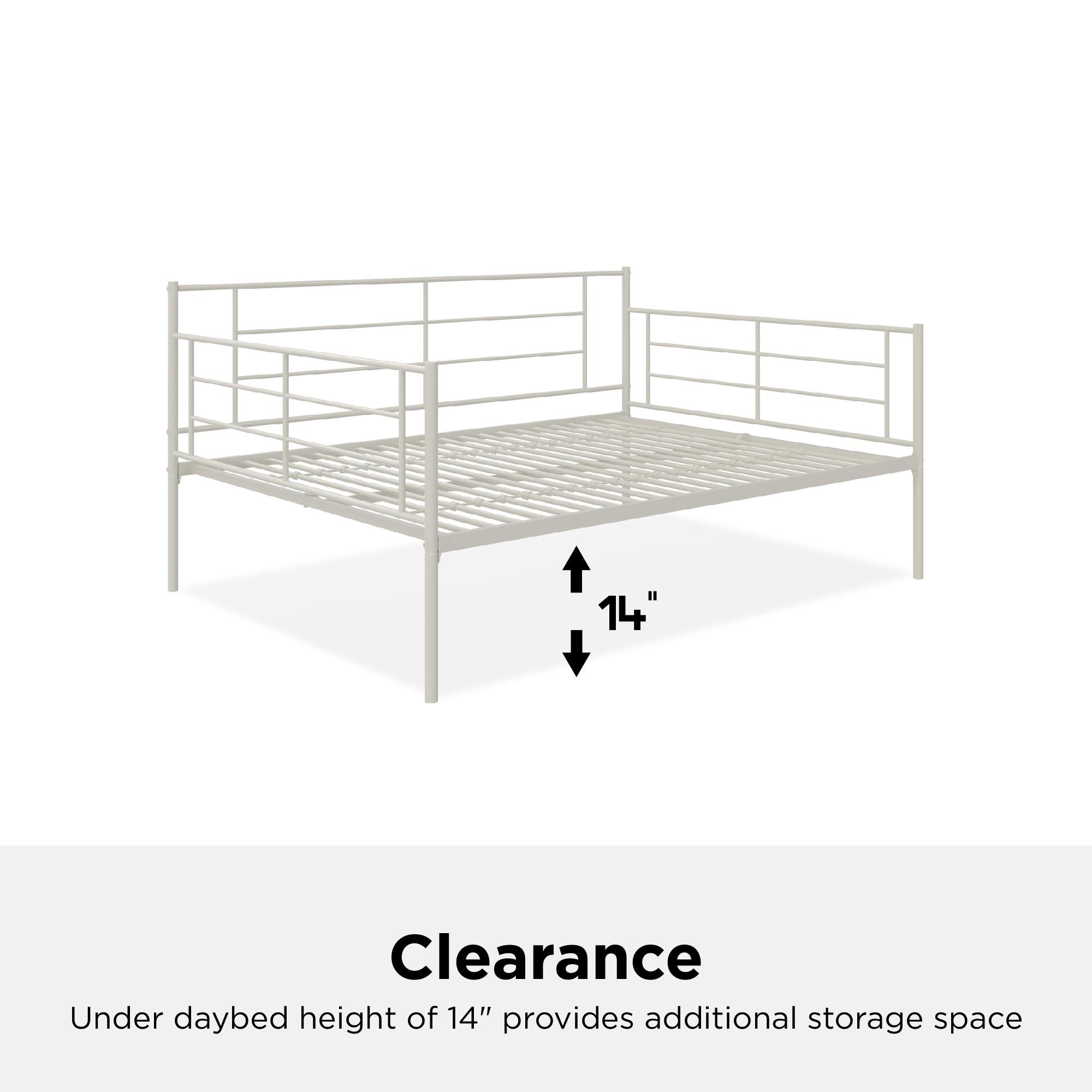 RealRooms Praxis Metal Daybed - White - Full