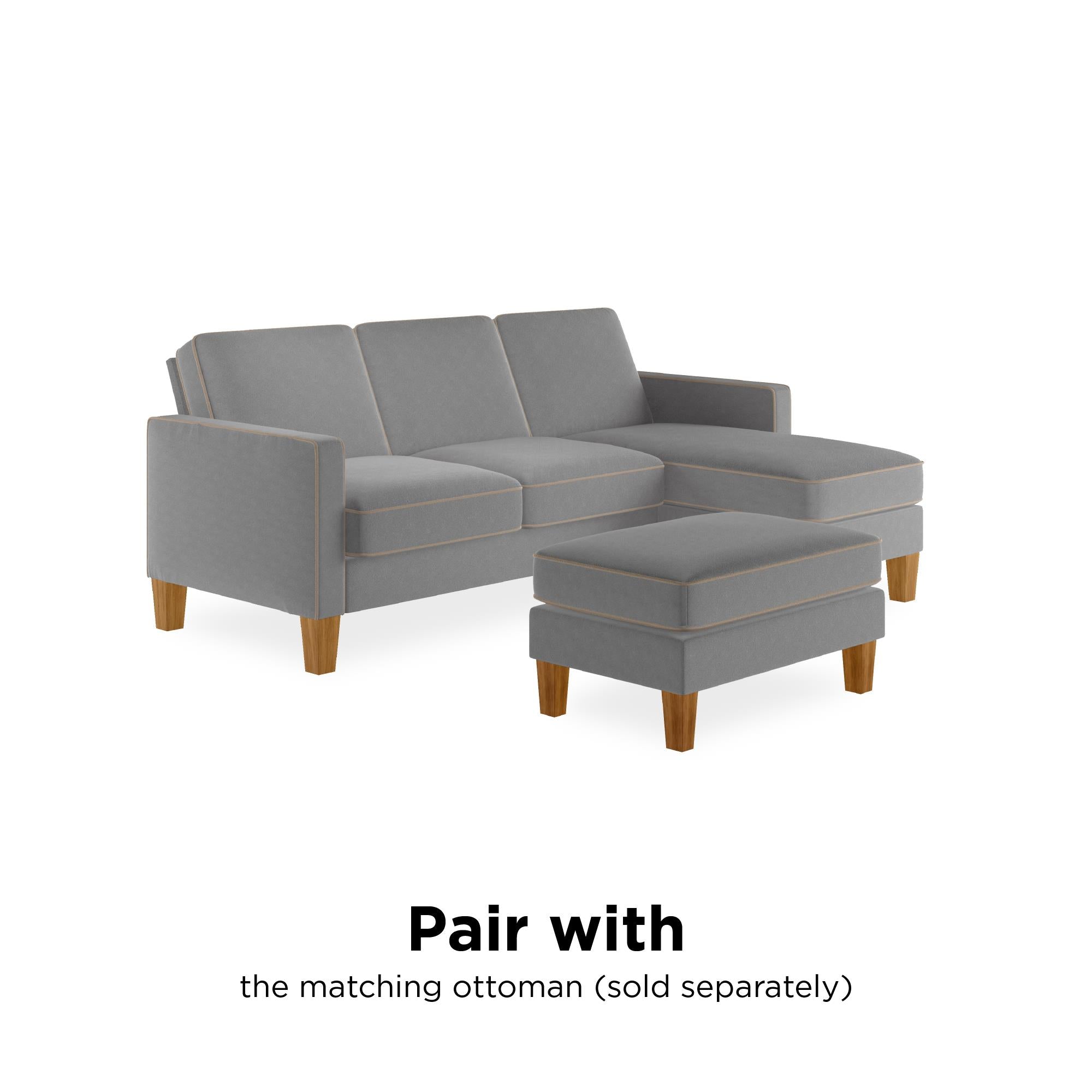 Novogratz Bowen Sectional Sofa - Gray