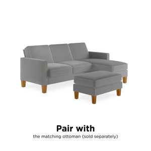 Novogratz Bowen Sectional Sofa - Gray