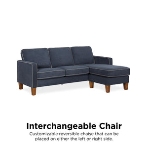 Novogratz Bowen Sectional Sofa - Blue