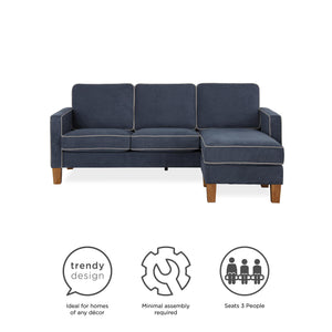 Novogratz Bowen Sectional Sofa - Blue