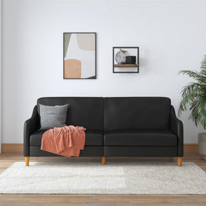 DHP Jasper Futon Sofa Bed - Black