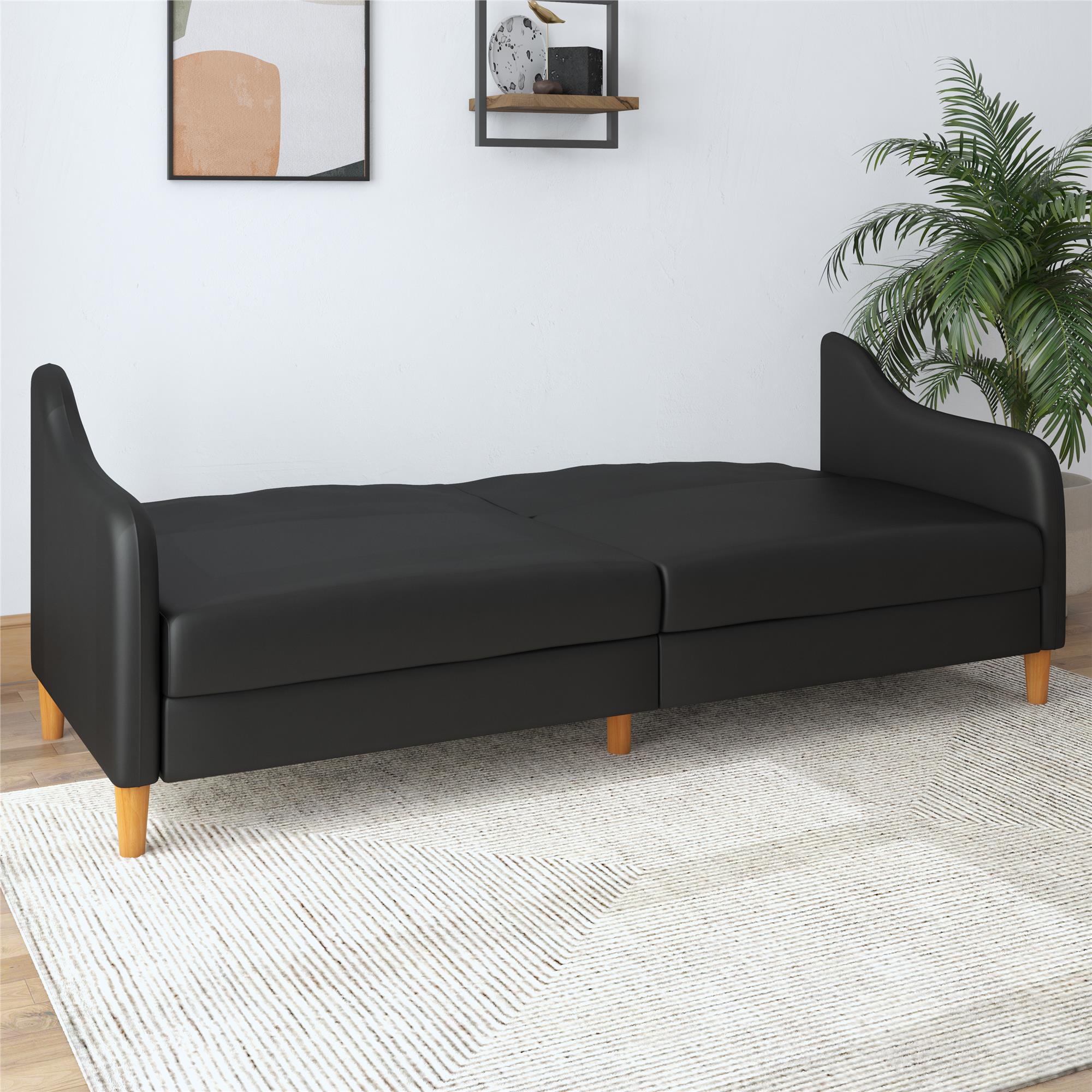 DHP Jasper Futon Sofa Bed - Black