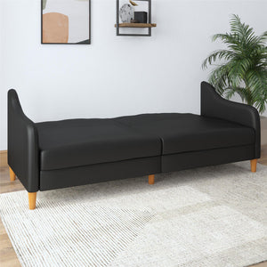 DHP Jasper Futon Sofa Bed - Black