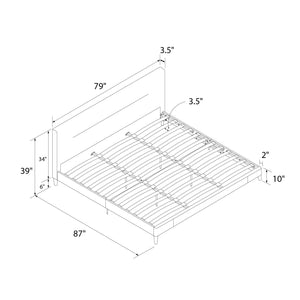 CosmoLiving Westerleigh Upholstered Bed - Light Gray - King
