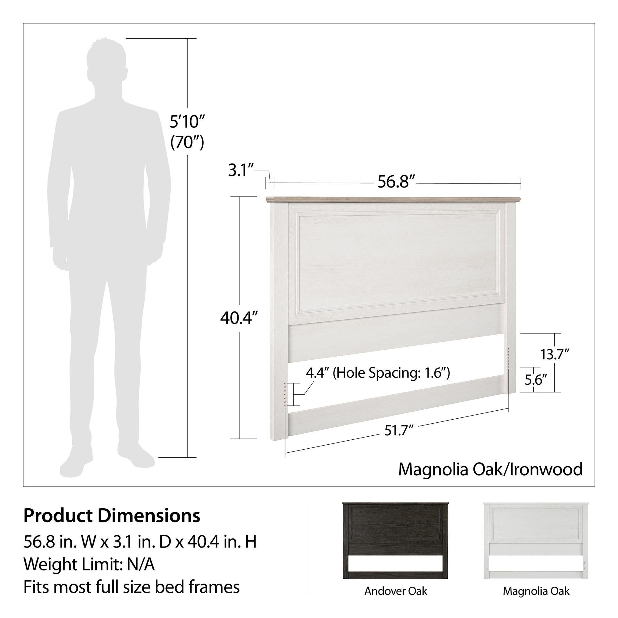 Ameriwood Home Hillview Full Headboard - Ivory Oak