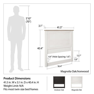 Ameriwood Home Hillview Twin Headboard - Ivory Oak