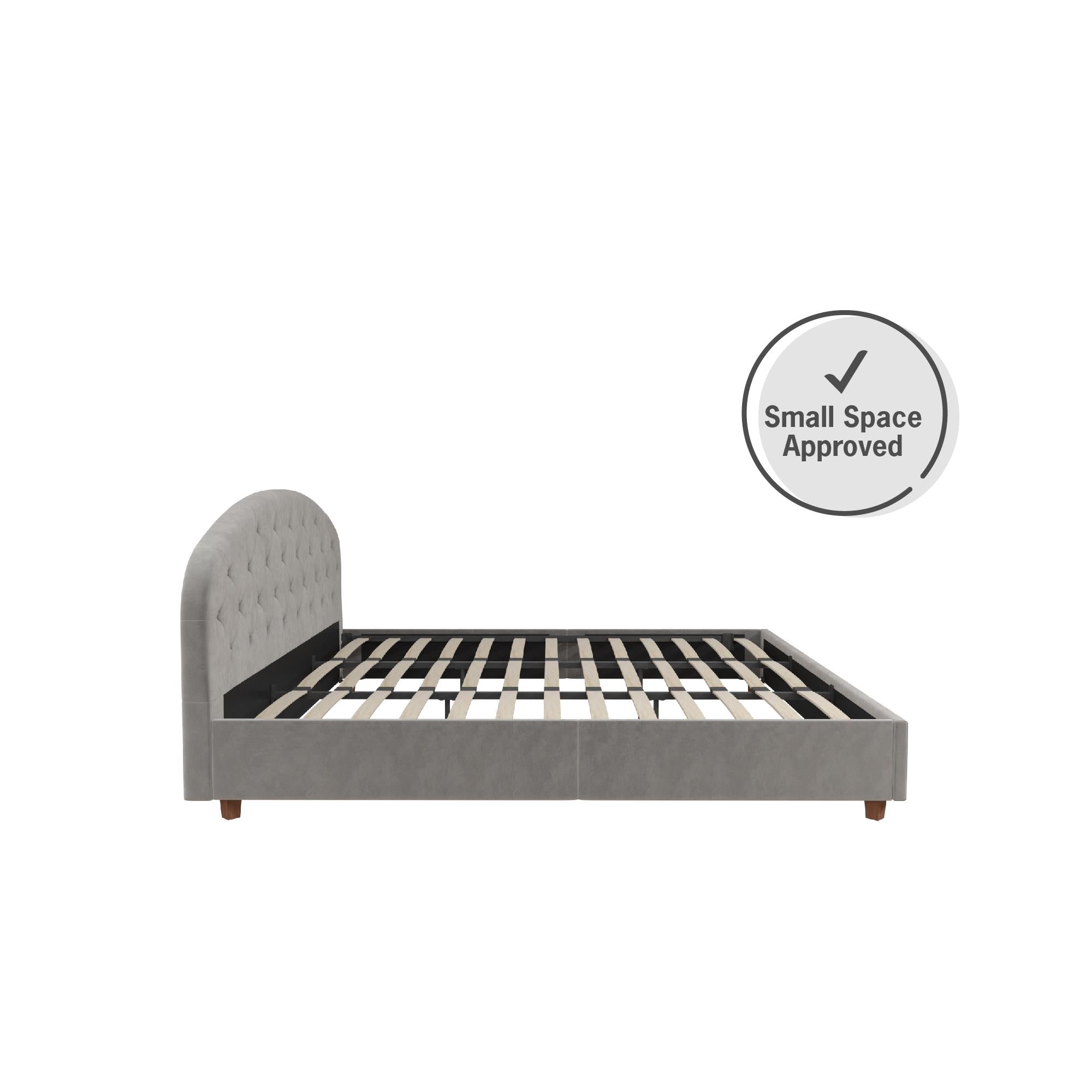 DHP Ilena Upholstered Bed Frame - Light Gray - King