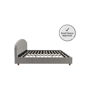 DHP Ilena Upholstered Bed Frame - Light Gray - King