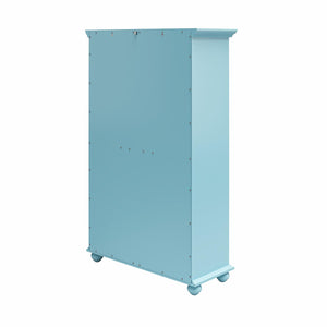 Ameriwood Home Aaron Lane Bookcase with Sliding Glass Doors - Sea Blue