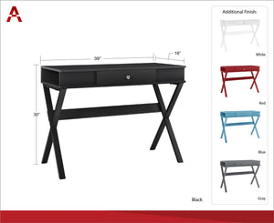 Ameriwood Home Paxton Campaign Computer Desk - Black