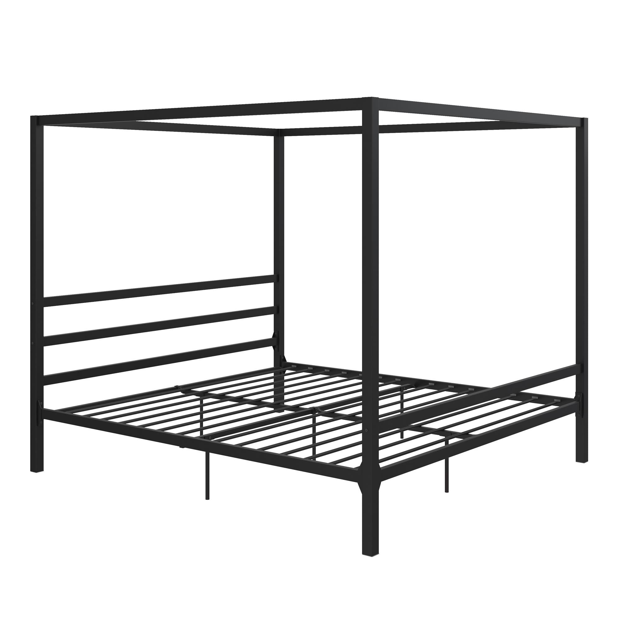 DHP Modern Metal Canopy Bed - Black - King
