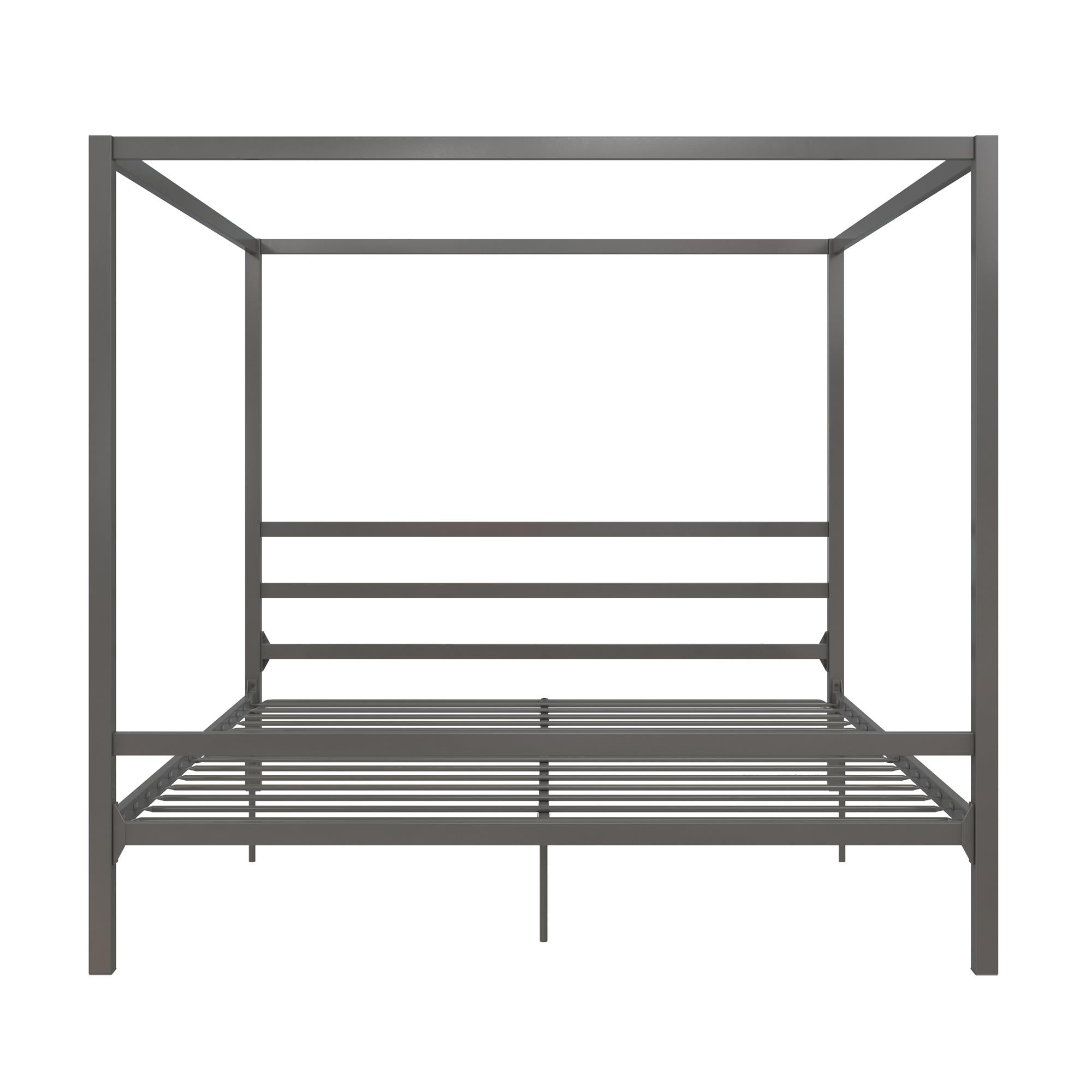 DHP Modern Metal Canopy Bed - Gray - King