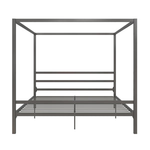 DHP Modern Metal Canopy Bed - Gray - King