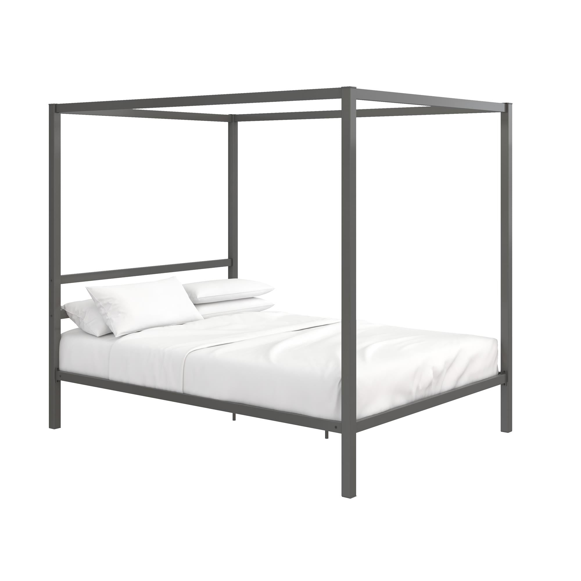 DHP Modern Metal Canopy Bed - Gray - Queen