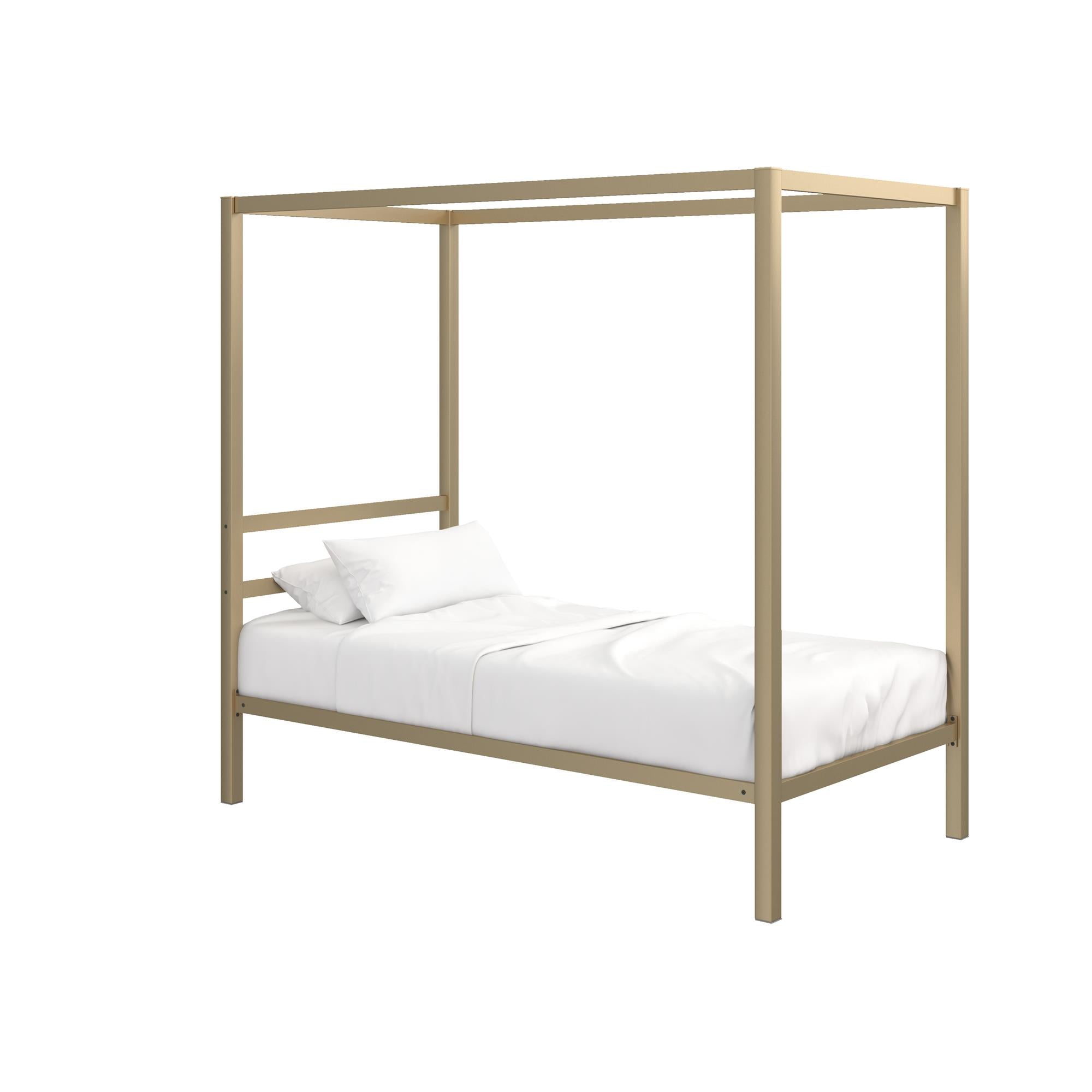 DHP Modern Metal Canopy Bed - Gold - Twin