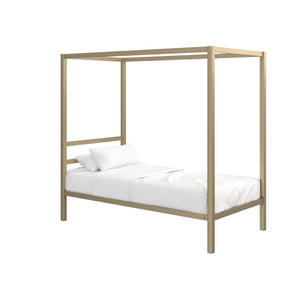 DHP Modern Metal Canopy Bed - Gold - Twin