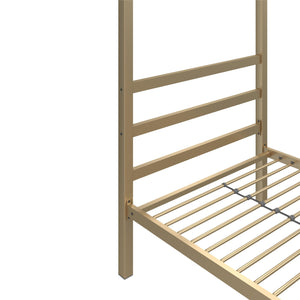 DHP Modern Metal Canopy Bed - Gold - Twin