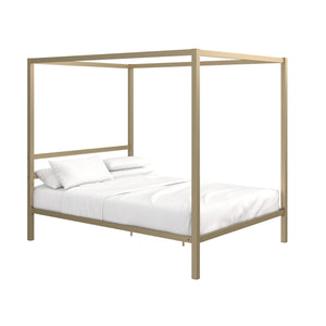 DHP Modern Metal Canopy Bed - Gold - Queen