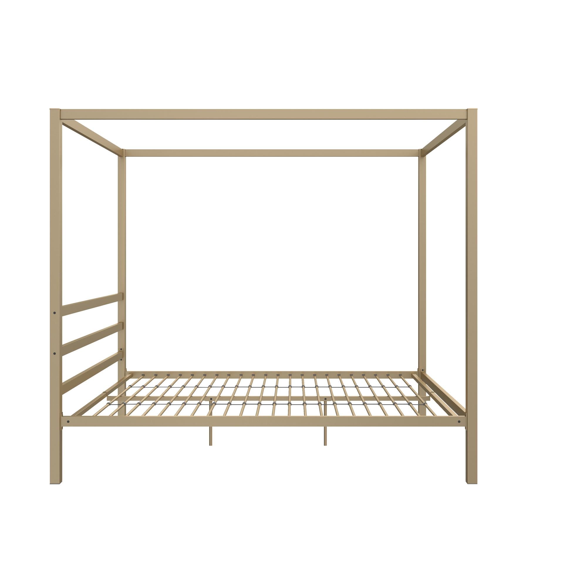 DHP Modern Metal Canopy Bed - Gold - Queen