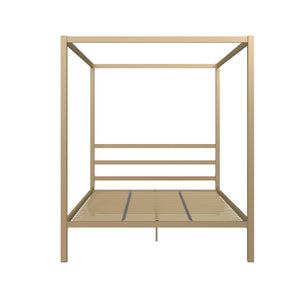 DHP Modern Metal Canopy Bed - Gold - Queen