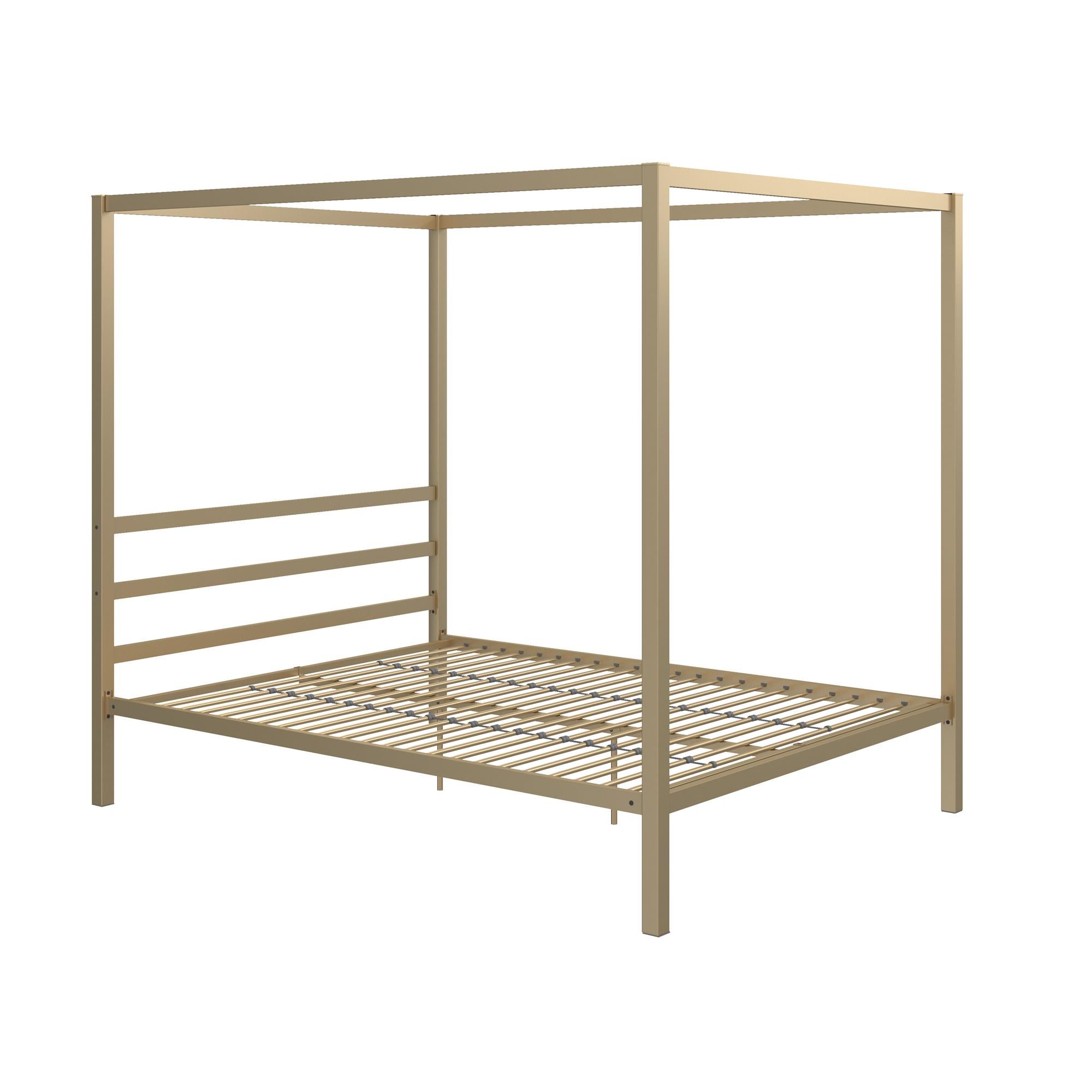 DHP Modern Metal Canopy Bed - Gold - Queen